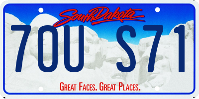 SD license plate 70US71