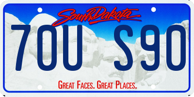 SD license plate 70US90