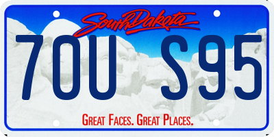 SD license plate 70US95