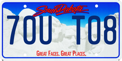SD license plate 70UT08