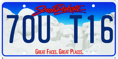 SD license plate 70UT16