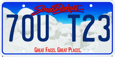 SD license plate 70UT23