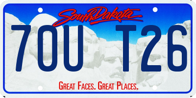 SD license plate 70UT26