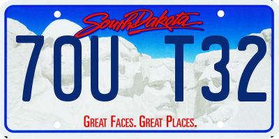 SD license plate 70UT32