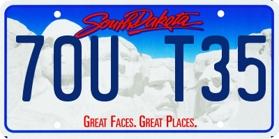 SD license plate 70UT35