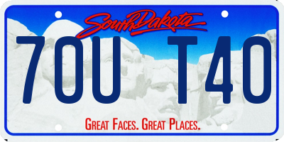 SD license plate 70UT40
