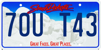 SD license plate 70UT43