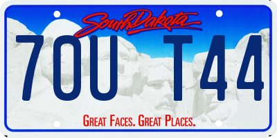 SD license plate 70UT44