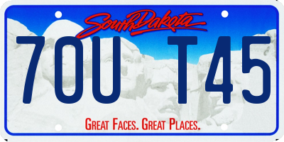 SD license plate 70UT45