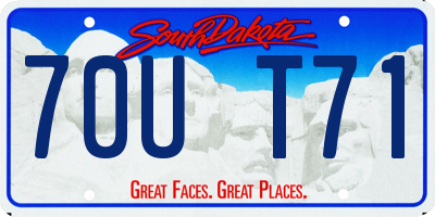 SD license plate 70UT71