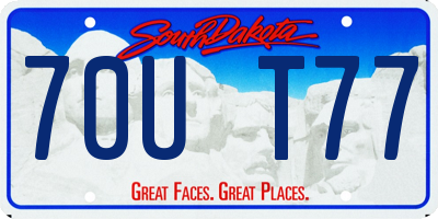 SD license plate 70UT77