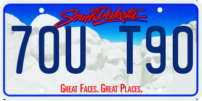 SD license plate 70UT90