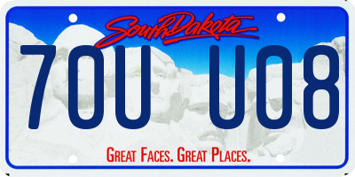 SD license plate 70UU08