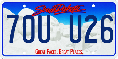 SD license plate 70UU26