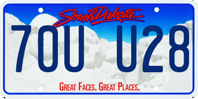SD license plate 70UU28