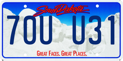 SD license plate 70UU31