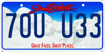 SD license plate 70UU33
