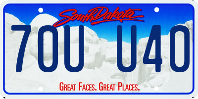 SD license plate 70UU40