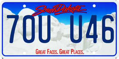 SD license plate 70UU46