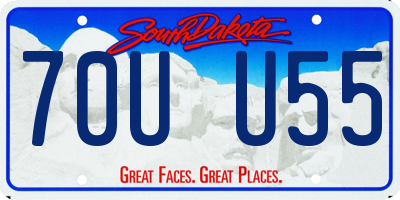 SD license plate 70UU55