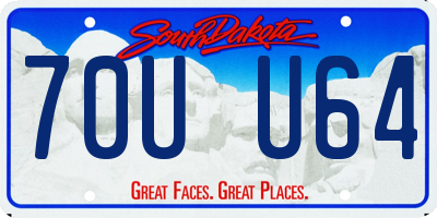 SD license plate 70UU64