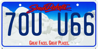 SD license plate 70UU66