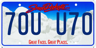 SD license plate 70UU70