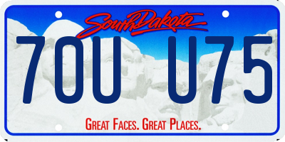 SD license plate 70UU75