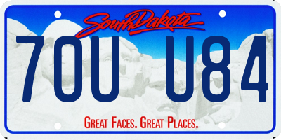 SD license plate 70UU84