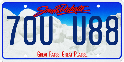SD license plate 70UU88