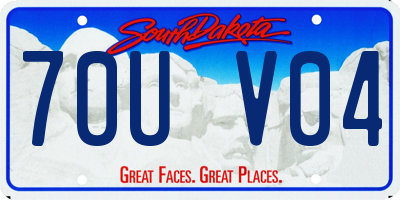SD license plate 70UV04