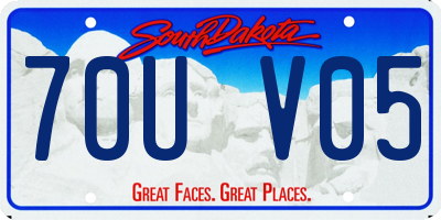SD license plate 70UV05