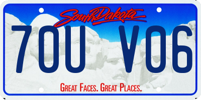 SD license plate 70UV06