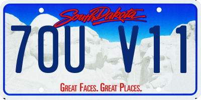 SD license plate 70UV11