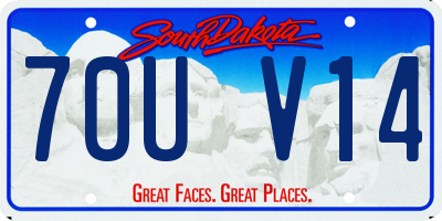 SD license plate 70UV14