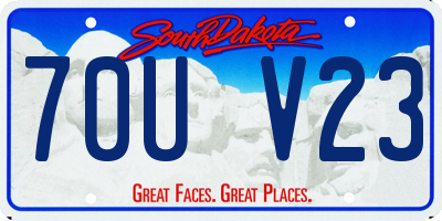 SD license plate 70UV23