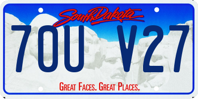 SD license plate 70UV27