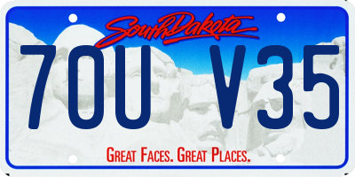 SD license plate 70UV35