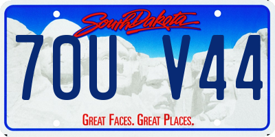 SD license plate 70UV44