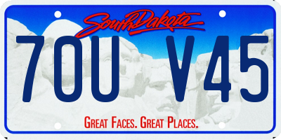 SD license plate 70UV45