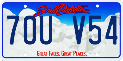 SD license plate 70UV54