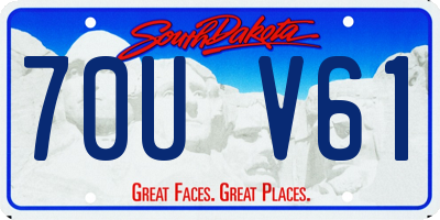 SD license plate 70UV61