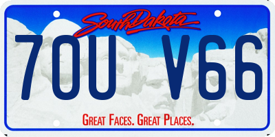 SD license plate 70UV66