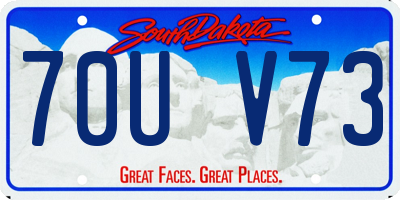 SD license plate 70UV73