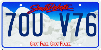 SD license plate 70UV76