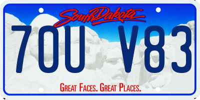 SD license plate 70UV83