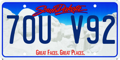 SD license plate 70UV92