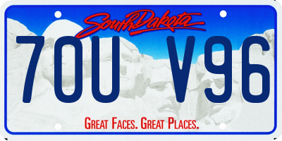 SD license plate 70UV96
