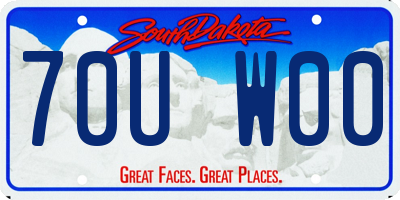 SD license plate 70UW00