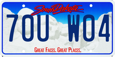 SD license plate 70UW04